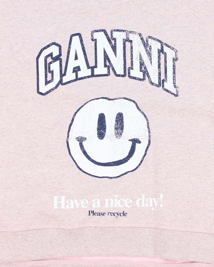 Ganni Have A Nice Day Oversized Sweatshirt - XS