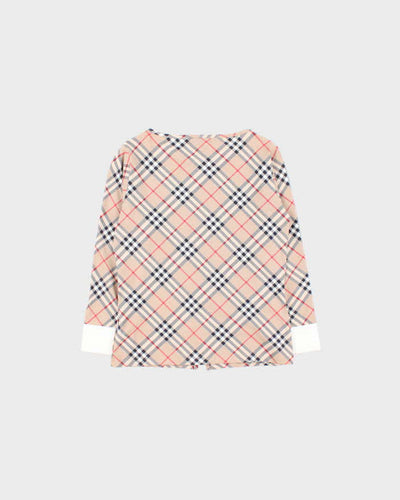Vintage Burberry Zip-up Lightweight Jumper - L