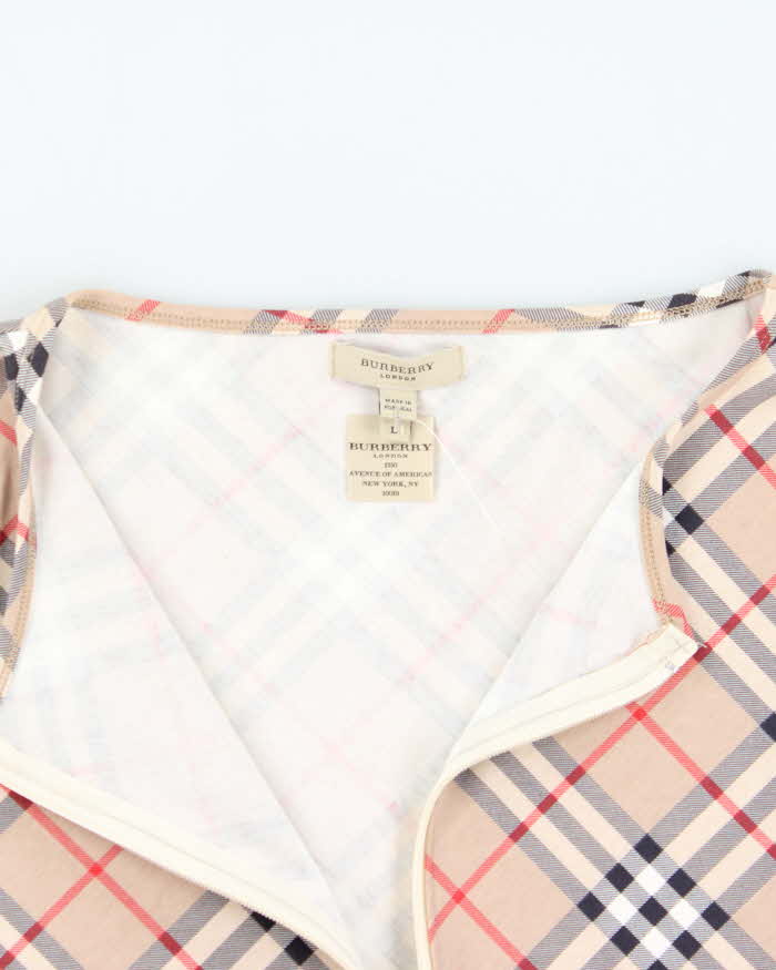 Vintage Burberry Zip-up Lightweight Jumper - L