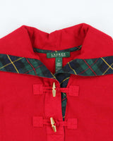 Vintage Y2K Ralph Lauren Red Toggle Neck Sweatshirt - S