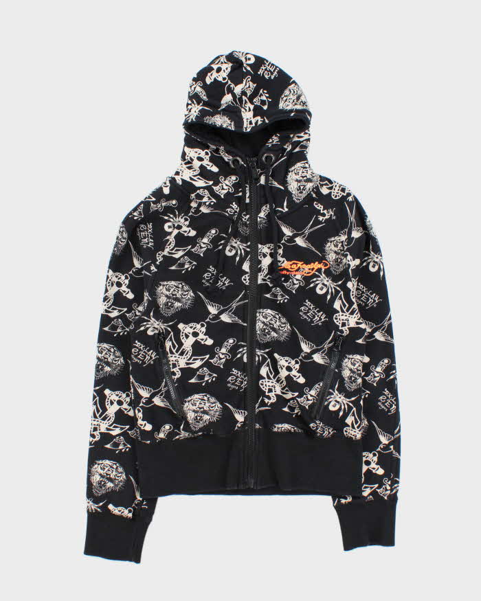 Vintage Y2k 00s Vancl Ed Hardy Zip-up Hoodie - M