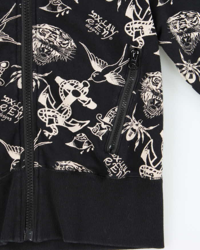 Vintage Y2k 00s Vancl Ed Hardy Zip-up Hoodie - M