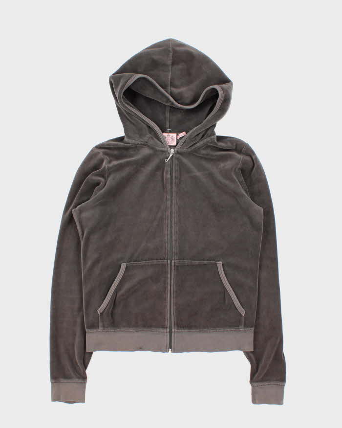 Vintage Y2k 00s Juicy Couture Velour Hoodie - L