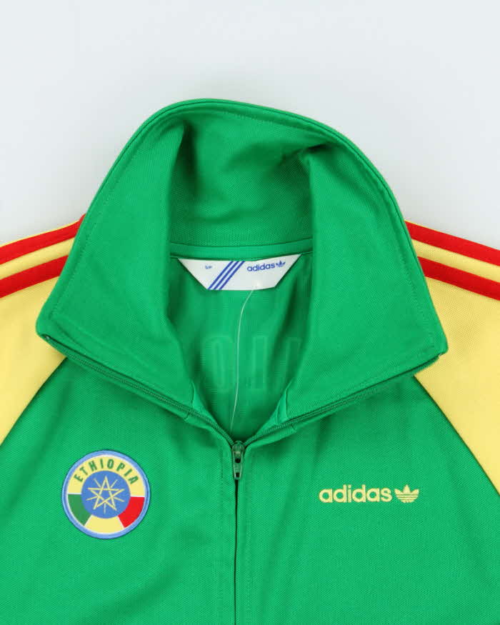 Vintage Y2K 00s Adidas Originals Ethiopia Two-Tone Zip Up Track Top Jacket - S