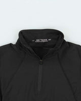 Arc'teryx Rho Women's Black Quarter-Zip Pullover - S