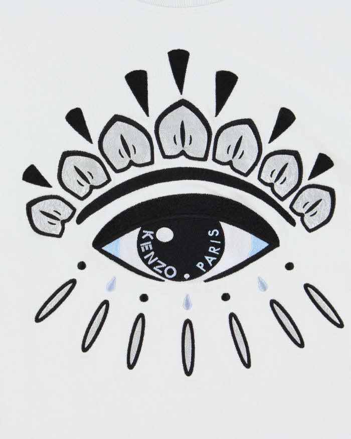 Vintage Kenzo Eye Embroidered Women's Crewneck Sweatshirt - XL