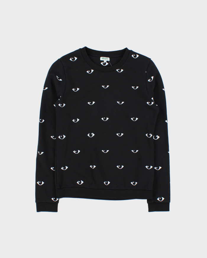 Vintage 00s Women's Kenzo Eye Print Crewneck Sweatshirt - S