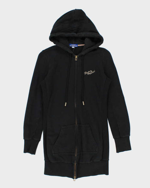 Vintage Y2K 00s Women's Burberry Blue Label Long Zip-Up Hoodie - M