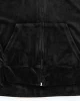 Vintage Y2K Women's Playboy Rhinestone Velour Boxy Zip-Up Hoodie - XL