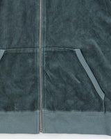 DSWT Vintage Y2K Women's Juicy Couture Rhinestone Velour Zip-Up Hoodie - L