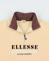 Vintage 1980s Women's Ellesse Quarter-Zip Sweatshirt - L