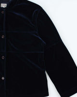 Vintage 90s Armani Jeans Velvet Button-up Hoodie - M