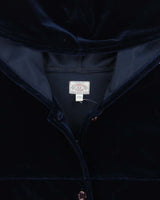 Vintage 90s Armani Jeans Velvet Button-up Hoodie - M