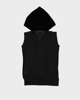 Vintage Y2k 00s Miss Sixty Velvet Sleeveless Mesh Back Hoodie - S