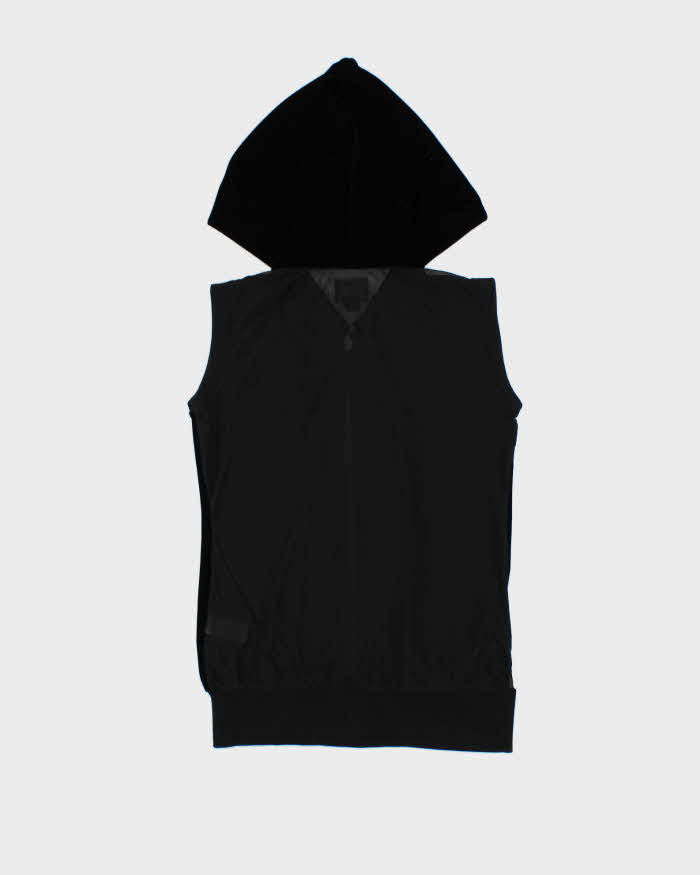 Vintage Y2k 00s Miss Sixty Velvet Sleeveless Mesh Back Hoodie - S