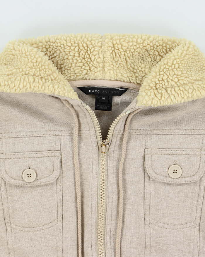 Vintage Y2K 00s Marc Jacobs Heavyweight Sherpa Hooded Women's Full-Zip Hoodie - M