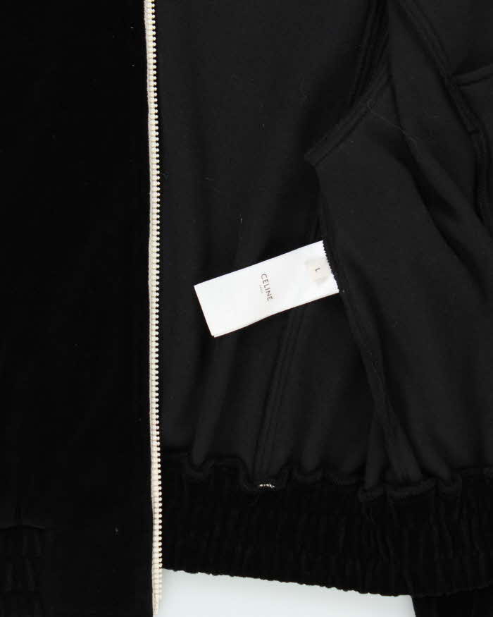 Celine Triomphe Velour Cotton Blend Two-Piece Women's Full Tracksuit - L