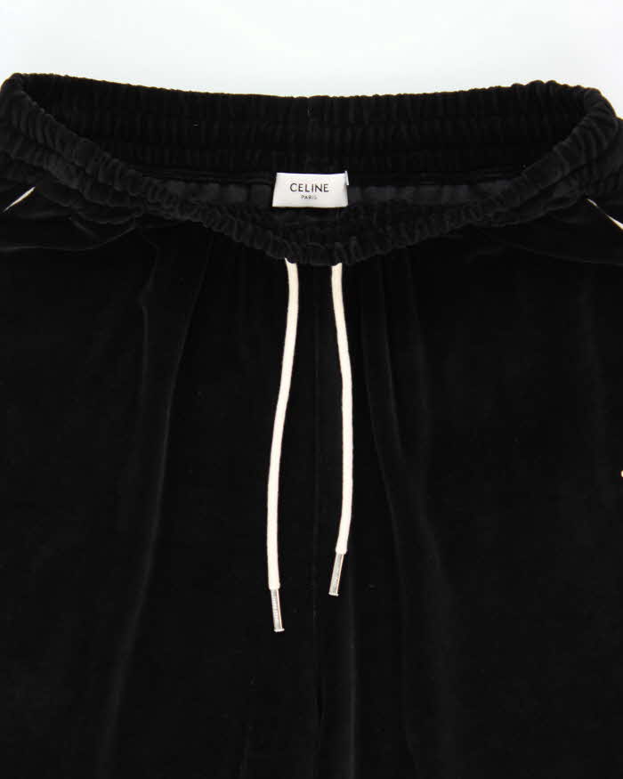 Celine Triomphe Velour Cotton Blend Two-Piece Women's Full Tracksuit - L