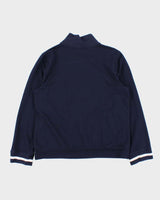 Vintage Y2K 00s Lauren Ralph Lauren Women's Navy Zip-Up Sweatshirt - XL