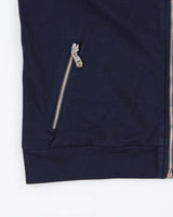 Vintage Y2K 00s Lauren Ralph Lauren Women's Navy Zip-Up Sweatshirt - XL