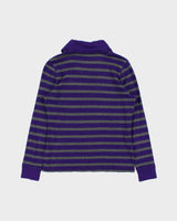 Vintage Y2K 00s LRL Ralph Lauren Striped Women's Quarter-Zip Shawl Sweatshirt - M
