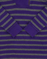Vintage Y2K 00s LRL Ralph Lauren Striped Women's Quarter-Zip Shawl Sweatshirt - M