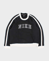 Vintage 1990s Nike Embroidered Two-Tone Women's Crewneck Sweatshirt - S