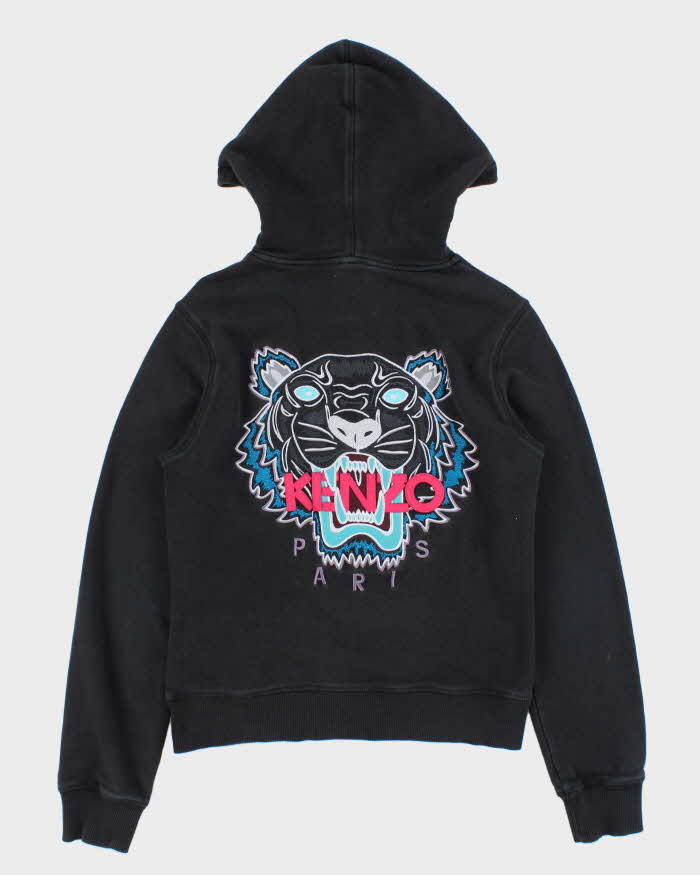 Vintage Kenzo Embroidered Zip-up Hoodie - S