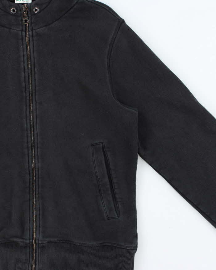 Vintage Kenzo Embroidered Zip-up Hoodie - S