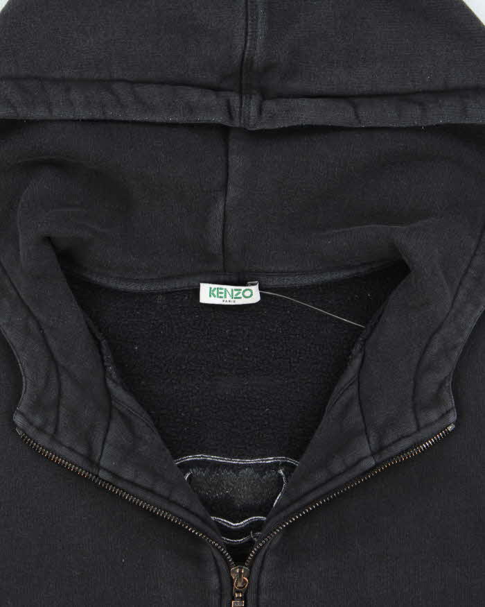 Vintage Kenzo Embroidered Zip-up Hoodie - S