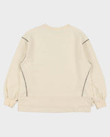 Studio CLIP Japan Contrast Stitch Women's Cream Boxy Sweatshirt - L