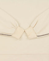 Studio CLIP Japan Contrast Stitch Women's Cream Boxy Sweatshirt - L