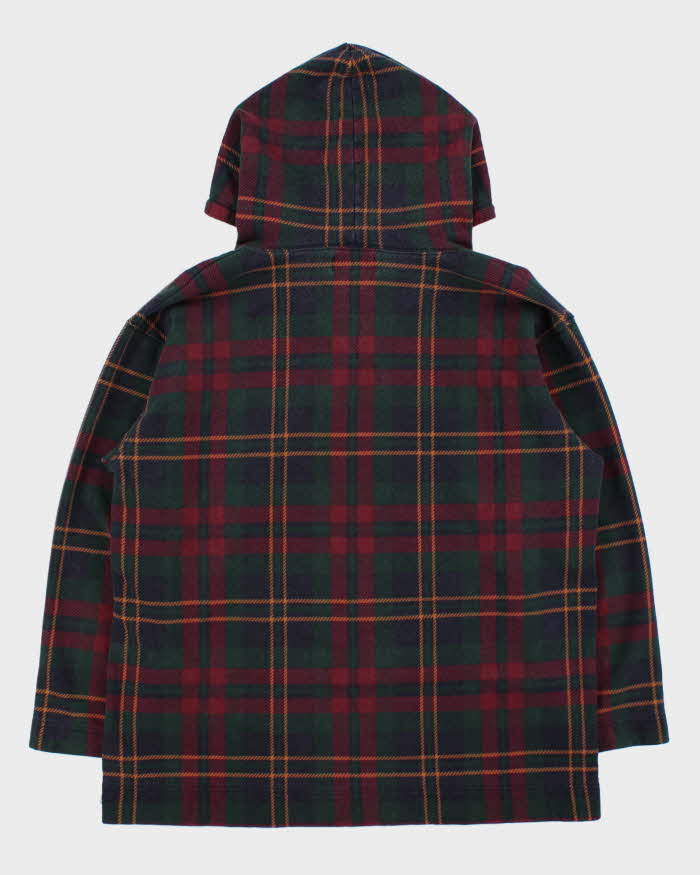 Vintage 1990s Lauren Ralph Lauren Women's Tartan Oversized Pullover Hoodie - M