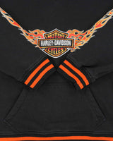 Vintage Harley Davidson Women's Classic Flames Pullover Hoodie - XL