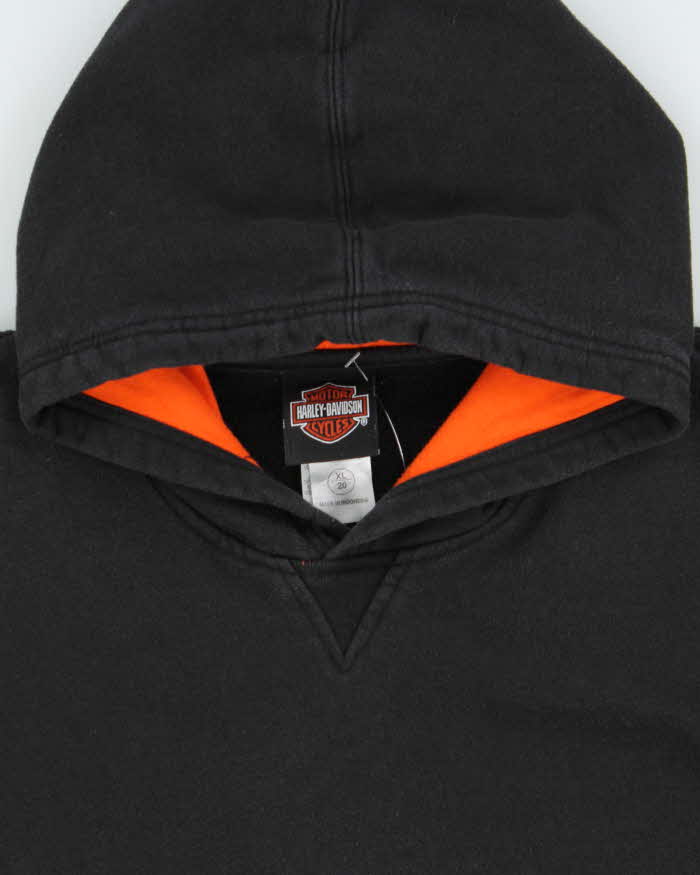 Vintage Harley Davidson Women's Classic Flames Pullover Hoodie - XL