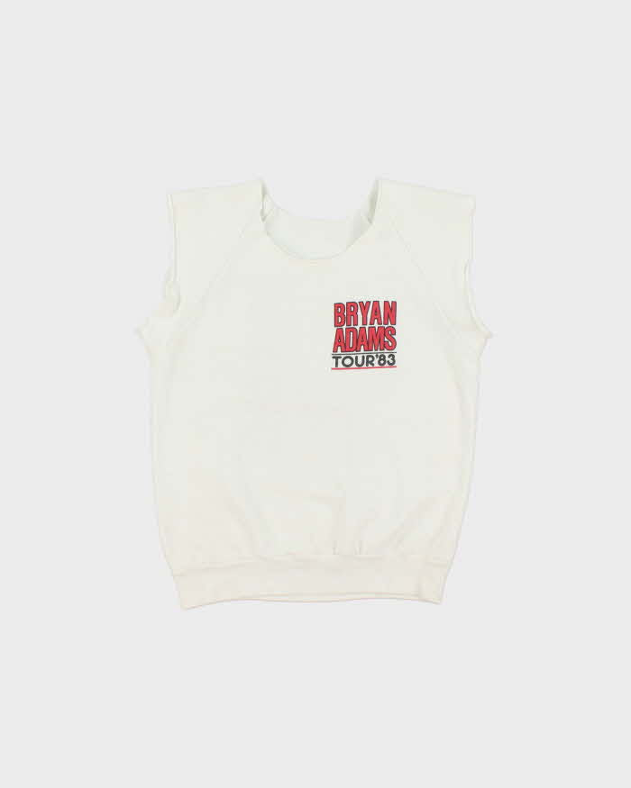 Vintage Bryan Adams Cuts Like A Knife Tour '83 Women's Cropped Sleeveless Sweatshirt - M