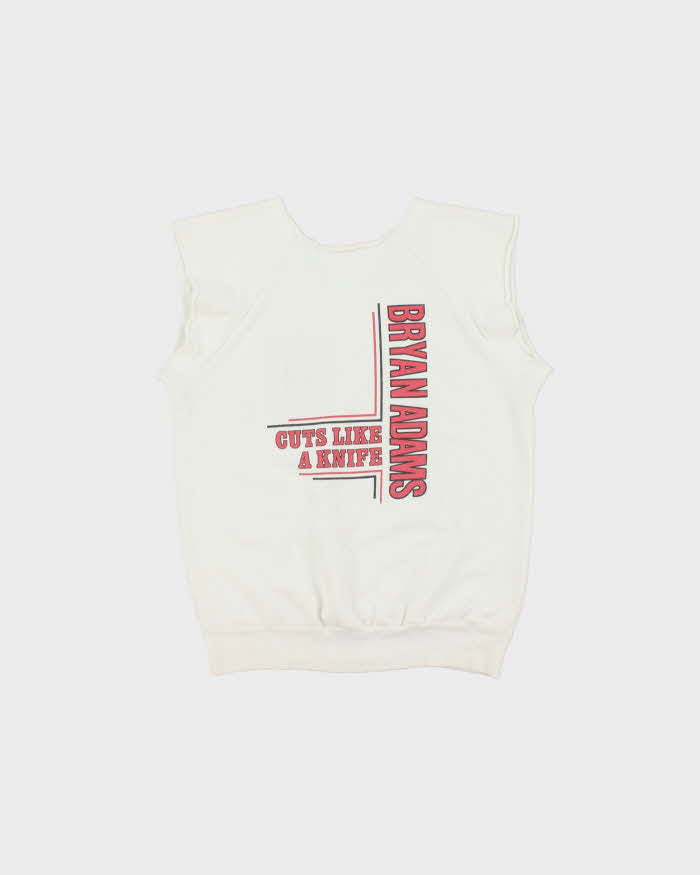 Vintage Bryan Adams Cuts Like A Knife Tour '83 Women's Cropped Sleeveless Sweatshirt - M