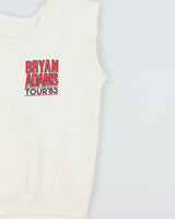 Vintage Bryan Adams Cuts Like A Knife Tour '83 Women's Cropped Sleeveless Sweatshirt - M