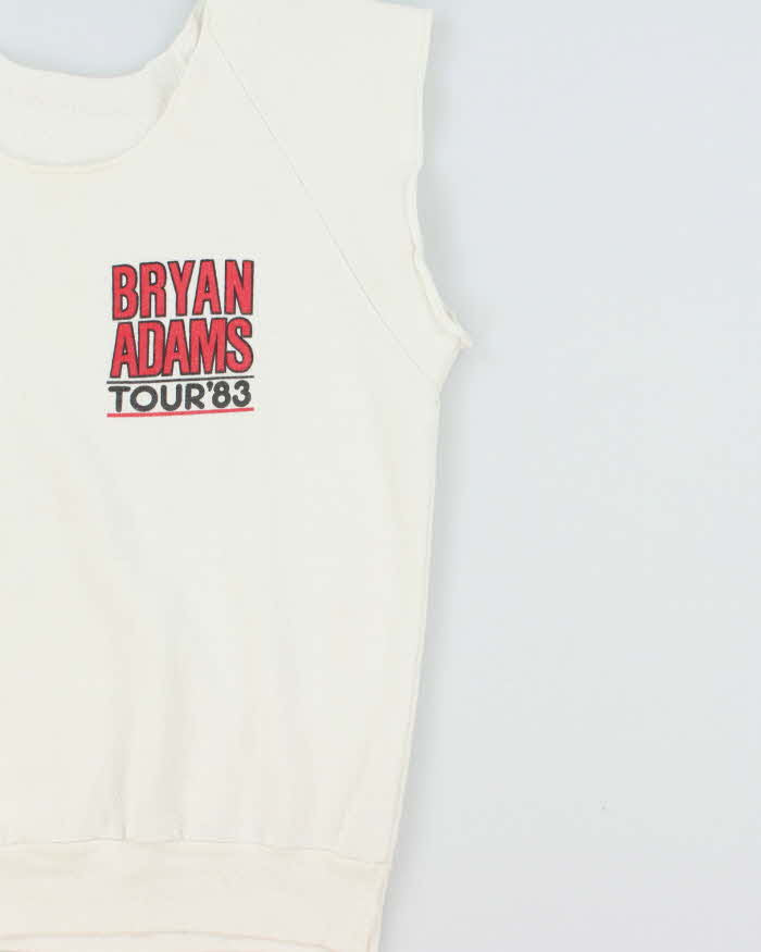 Vintage Bryan Adams Cuts Like A Knife Tour '83 Women's Cropped Sleeveless Sweatshirt - M