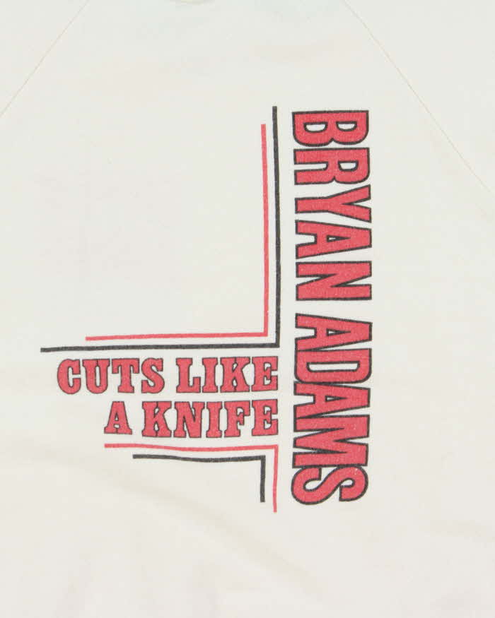 Vintage Bryan Adams Cuts Like A Knife Tour '83 Women's Cropped Sleeveless Sweatshirt - M