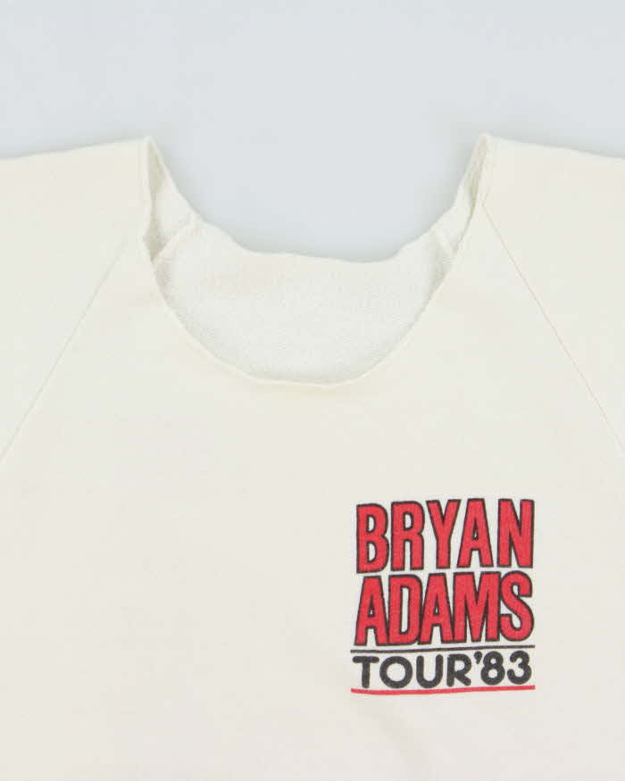 Vintage Bryan Adams Cuts Like A Knife Tour '83 Women's Cropped Sleeveless Sweatshirt - M