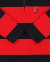 Vintage Y2K 00s Lauren Ralph Lauren Women's Striped Heavyweight Quarter-Zip Sweatshirt - L