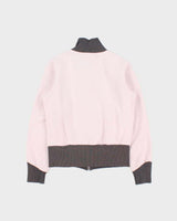 Vintage Y2K 00s Puma Baby Pink Embroidered Women's Heavyweight Zip-Up Track Sweatshirt - XS