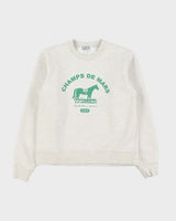 Marithe &amp; Francois Girbaud Women's Marl Grey Heavyweight Champs De Mars Crewneck Sweatshirt - M
