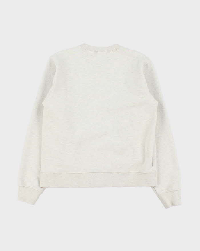 Marithe & Francois Girbaud Women's Marl Grey Heavyweight Champs De Mars Crewneck Sweatshirt - M