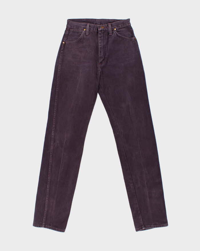Vintage 1990s Wrangler 14MWZ Women's Plum Cowboy Cut Made In USA Denim Jeans - W27 L33