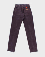 Vintage 1990s Wrangler 14MWZ Women's Plum Cowboy Cut Made In USA Denim Jeans - W27 L33