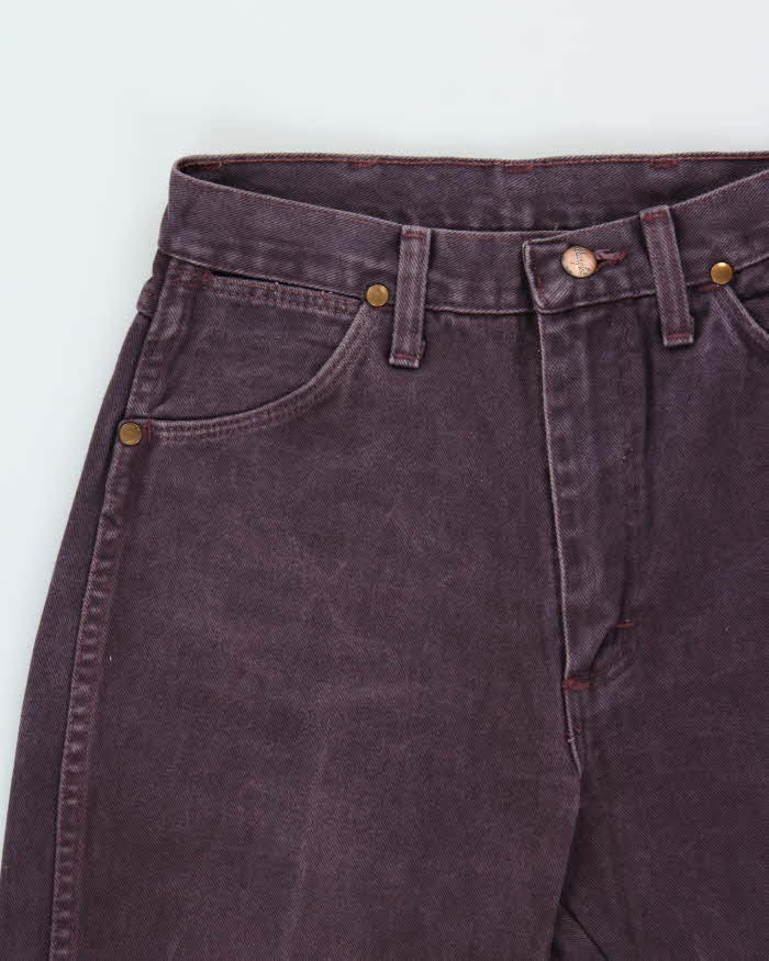 Vintage 1990s Wrangler 14MWZ Women's Plum Cowboy Cut Made In USA Denim Jeans - W27 L33