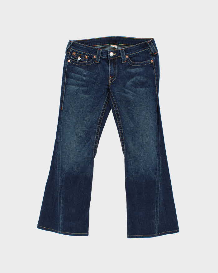 Vintage Y2k 2000s True Religion Twisted Hem Flared Jeans - W32 L28