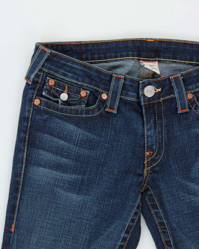 Vintage Y2k 2000s True Religion Twisted Hem Flared Jeans - W32 L28